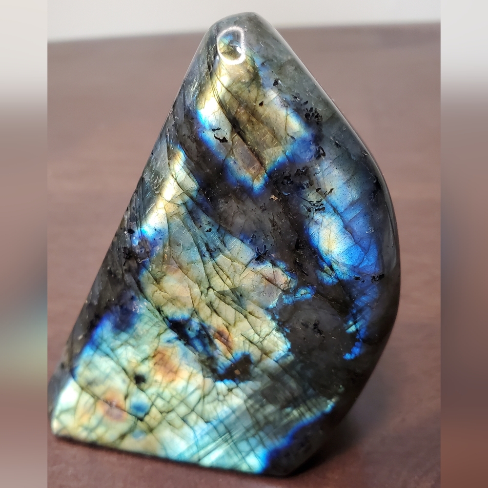 Labradorite Crystal Freeform, Two-Sided Flash, 0.67 Pounds